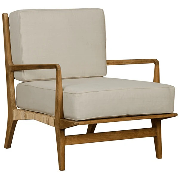 Erin Teak and Rattan Lounger | Eclectic Goods