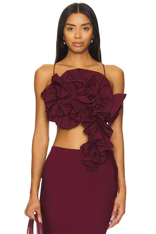 Camila Coelho Hera Top in Oxblood Red from Revolve.com | Revolve Clothing (Global)