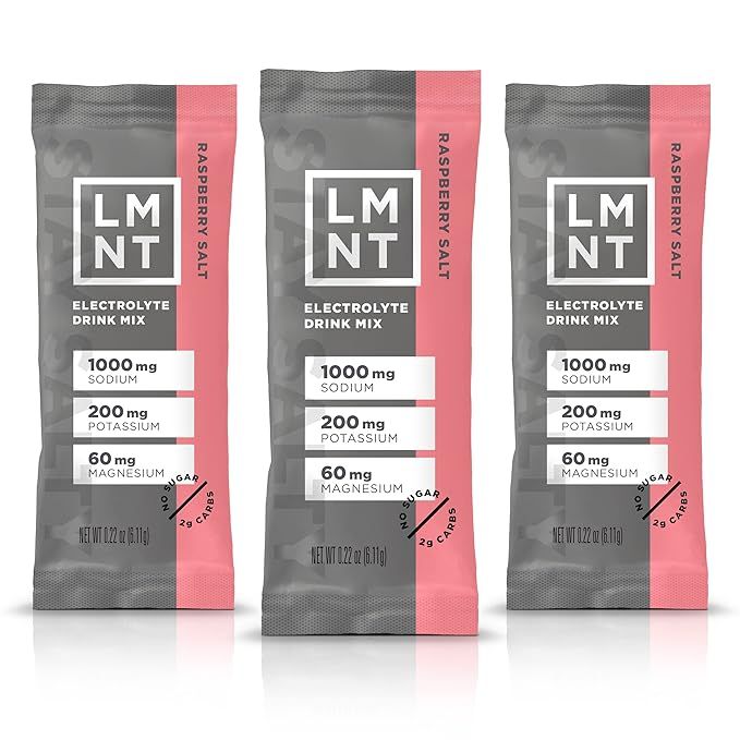 LMNT Zero-Sugar Electrolytes - Raspberry Salt - Hydration Powder Packets | No Dodgy Ingredients |... | Amazon (US)