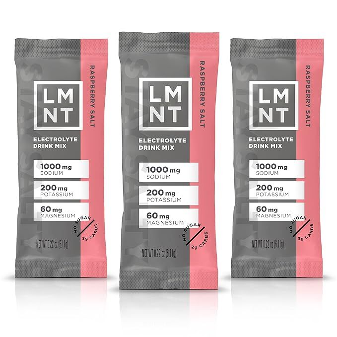 LMNT Zero-Sugar Electrolytes - Raspberry Salt - Hydration Powder Packets | No Dodgy Ingredients |... | Amazon (US)