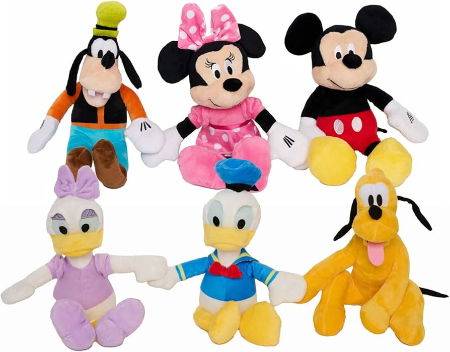 KIDS PREFERRED Disney Friends 6 Pack Plush Toys Set with Hand Fasteners | Amazon (US)