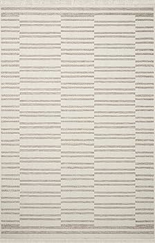 Loloi Amber Lewis x Loloi Malibu Collection MAB-03 Tan / Ivory, 8'-10" x 12'-2", Indoor/Outdoor, ... | Amazon (US)