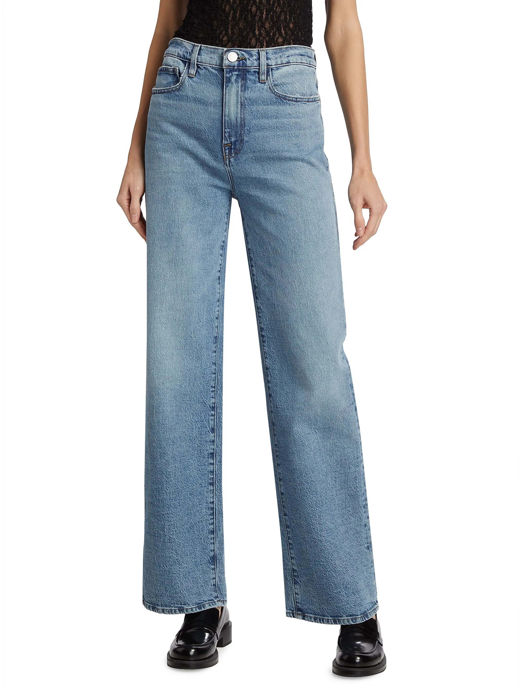 Le Jane High-Rise Stretch Wide-Leg Jeans | Saks Fifth Avenue
