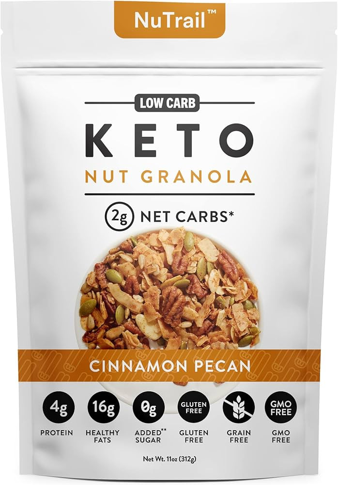 NuTrail - Keto Nut Granola Healthy Breakfast Cereal - Low Carb Snacks & Food - 2g Net Carbs - Alm... | Amazon (US)