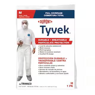 TRIMACO DuPont Tyvek Medium Painters Coverall with Hood and Boots 141212/12HD | The Home Depot