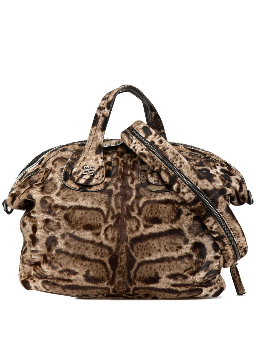 Givenchy Pre-Owned 2000-2024 Medium Calf Hair Leopard Print Nightingale Satchel | Brown | FARFETC... | Farfetch Global