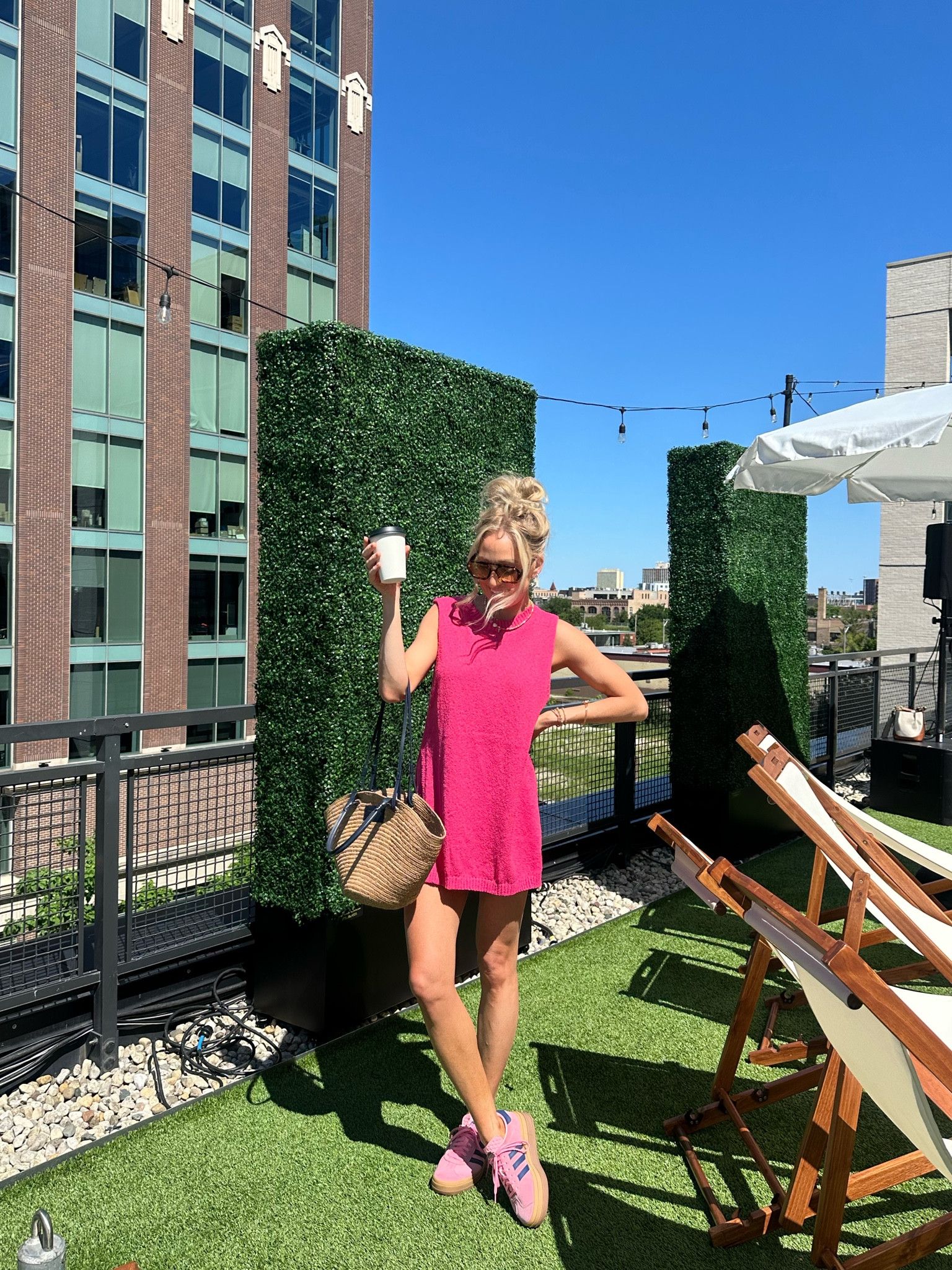 Exact amazon shorts sweater set is linked! Runs tts- I’m wearing a size small

Order one full size down for adidas gazelle platform sneakers! 

#LTKSummerSales #LTKStyleTip #LTKFindsUnder50