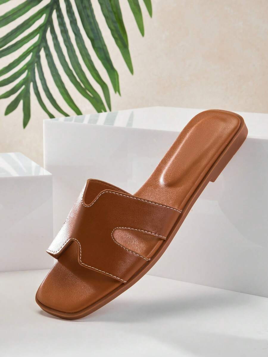SHUZIA Women Comfy Everyday Summer Vacation Casual Flat Sandals Valentine's Day Summer Shoes | SHEIN