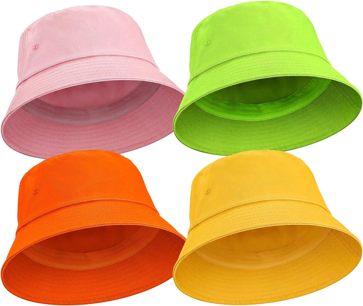 Bucket Hats for Men Women Sun Travel Summer Beach Hat Adult Fishing Hat Breathable Cotton Hat | Amazon (US)