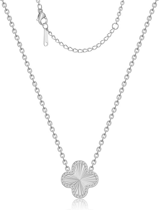 Clover Pendant Necklace for Women 18K Gold Plated Four Leaf Clover Necklace Lucky Simple Dainty N... | Amazon (US)