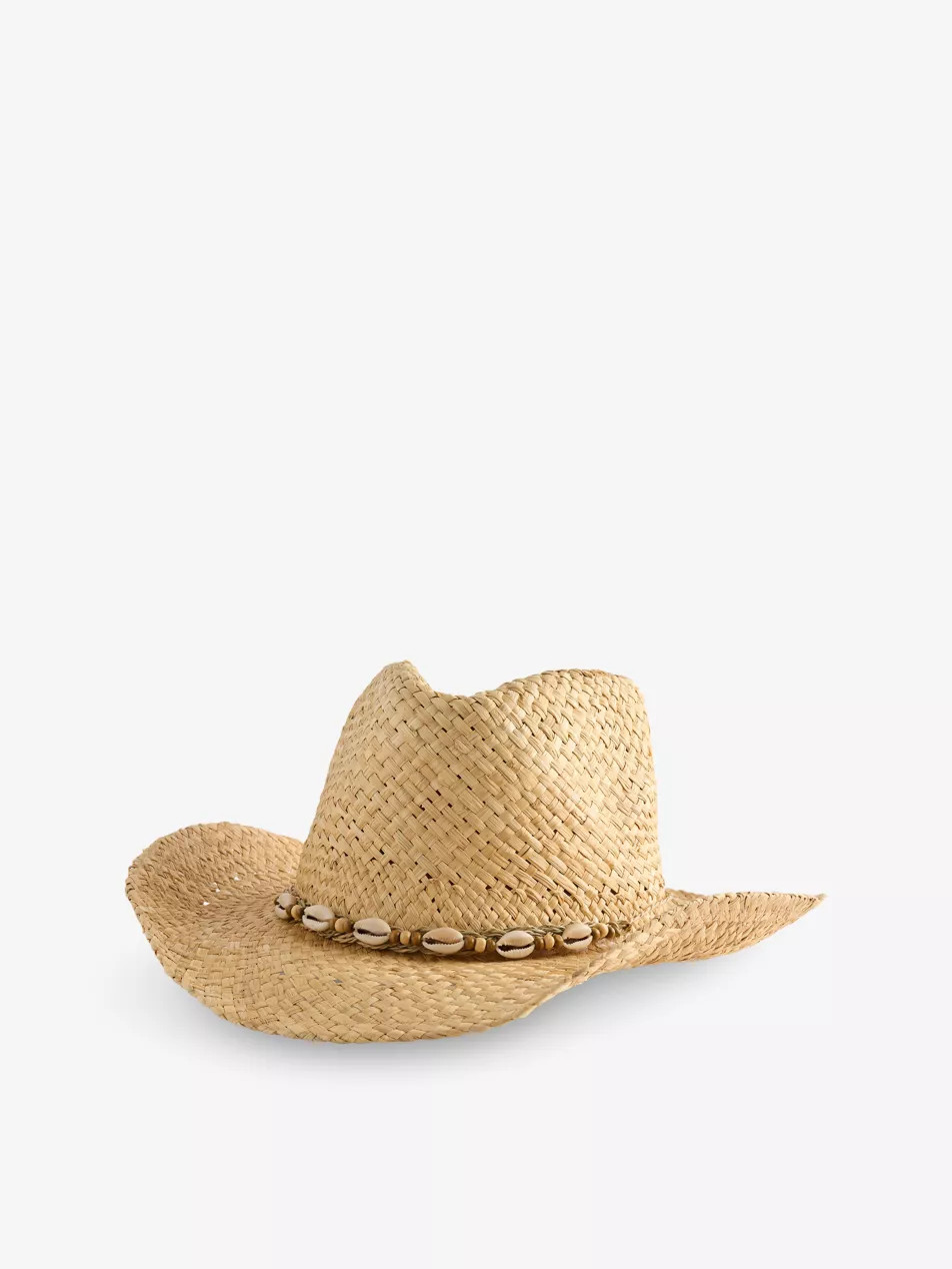 Shell-embellished paper cowboy hat | Selfridges
