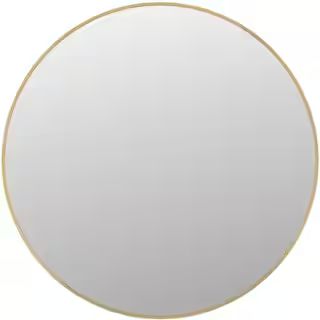 Delta 31 in. W x 31 in. H Framed Round Wall Bathroom Vanity Mirror in Matte Gold-RRCTF31-MGD-R - ... | The Home Depot
