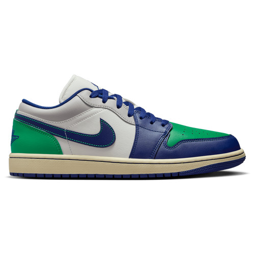Jordan Mens Jordan AJ 1 Low - Mens Shoes Sail/Royal Blue/Stadium Green Size 09.5 | Foot Locker (US)