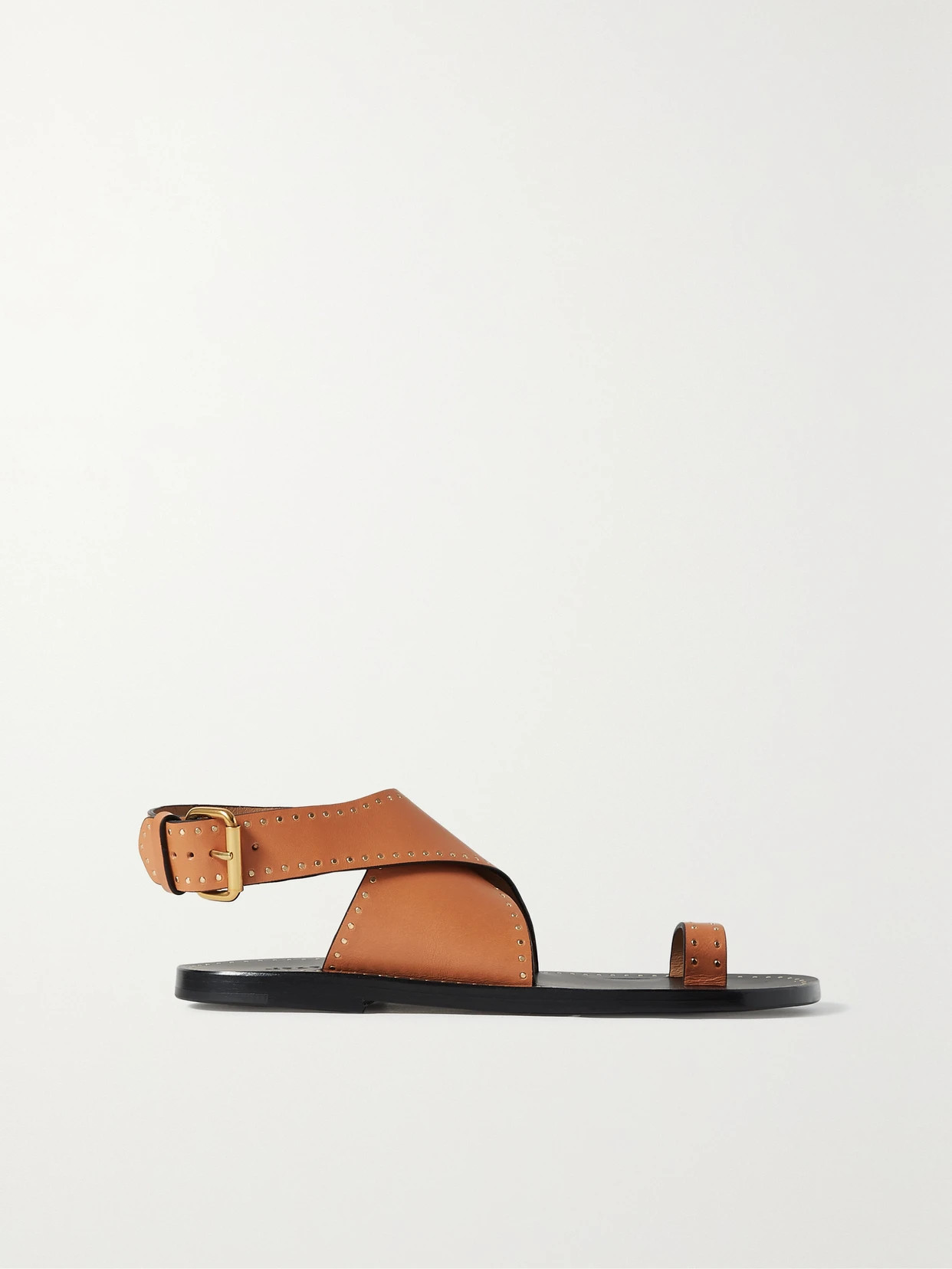 Isabel Marant - Jools Studded Leather Sandals - Tan | NET-A-PORTER (UK & EU)