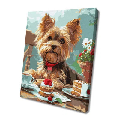 Painting by Numbers kit A yorkie's tea party KHO6629 | Wayfair North America