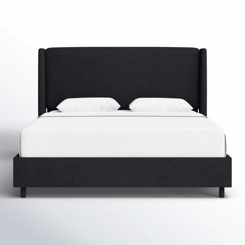 Classic Black Linen Tilly Upholstered Bed | Joss & Main