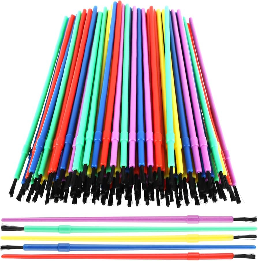 Prasacco 100 Pieces Paint Brushes Bulk, Plastic Paint Brushes for Kids Paint Brushes Oil Watercol... | Amazon (US)