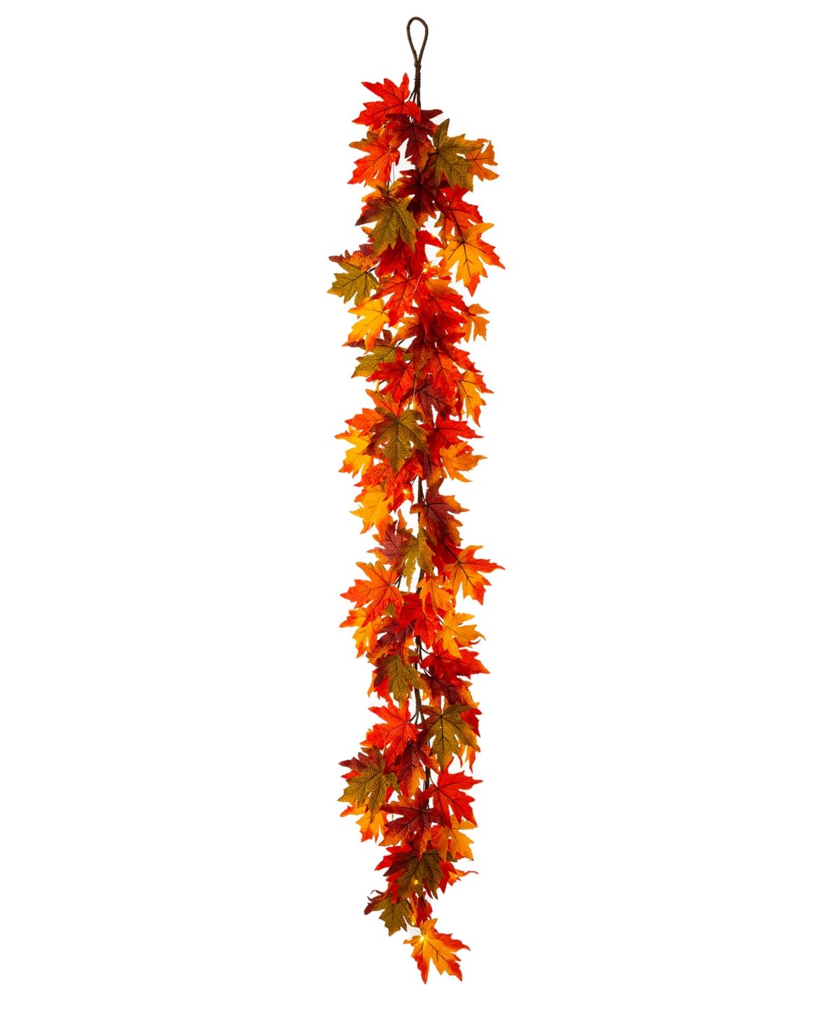 Glitzhome 6' L Fall Lighted Maple Leaves Garland | Macys (US)