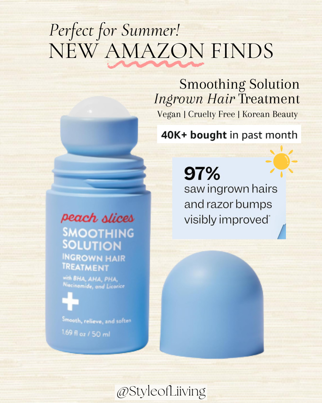 Smoothing solution ingrown hair and razor bump treatment. Amazon beauty finds. Vegan, cruelty-free, Korean skincare. #summerbeauty #summer #bikiniready #kbeauty #exfoliator #peachslices #amazonbeauty #founditonamazon  

 #LTKselfcare #LTKSwim #LTKBeauty