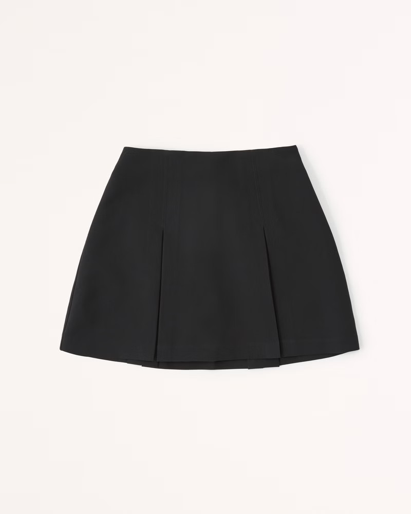 Pleated Menswear Mini Skort | Abercrombie & Fitch (US)