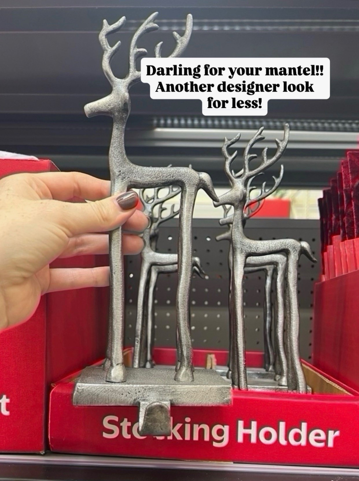 These reindeer stocking holders from Walmart would like so cute above your fireplace!

#LTKmomlife #LTKSeasonal #LTKHome