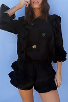 Black Ruffle Shorts | Never Fully Dressed (UK & IE)