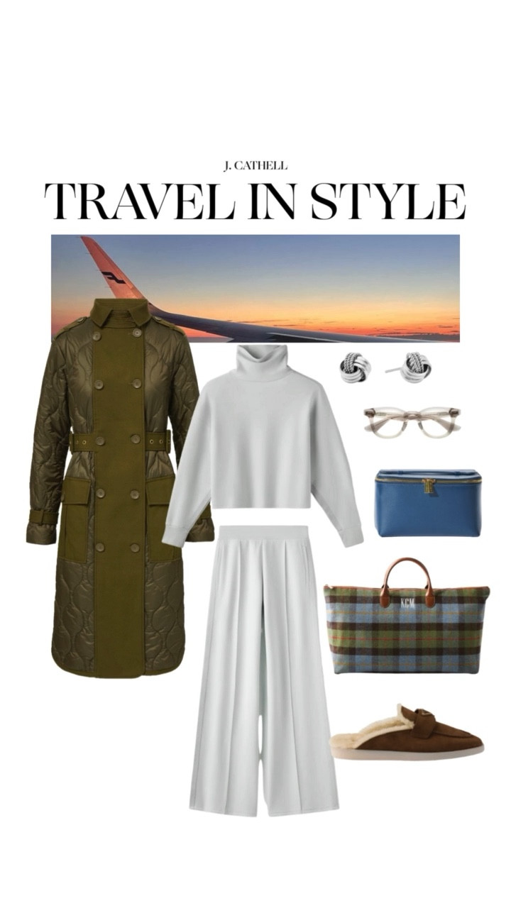 Travel days, but make them intentional. ✈️
These are my go-to chic travel outfits for long flights—polished enough to arrive feeling pulled together, comfortable enough to actually relax en route.

Think:
• Soft, elevated lounge sets that don’t wrinkle
• Layered outerwear for cold cabins + warm arrivals
• Hands-free totes, cozy slides, and sneakers you can walk miles in
• Neutral palettes that mix, match, and always feel timeless

Whether you’re flying for the holidays, heading into a busy season of travel, or just want to upgrade your airport style, these looks prove that comfortable travel outfits can still feel refined.

Save this for your next trip ✨
Shop everything linked on my LTK

#TravelOutfits #AirportStyle #ChicTravel #TravelCapsuleWardrobe #ElevatedBasics #ComfortableAndChic #WhatToWearFlying #LoungewearStyled

#LTKSeasonal #LTKOver40 #LTKHoliday