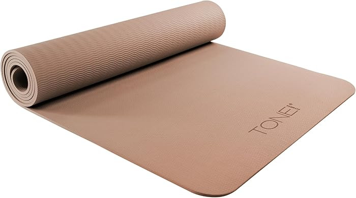 TONE Fitness Yoga Mat 1/4" Thick Non Slip Exercise & Pilates Mat for Home Workouts with Carrying ... | Amazon (US)