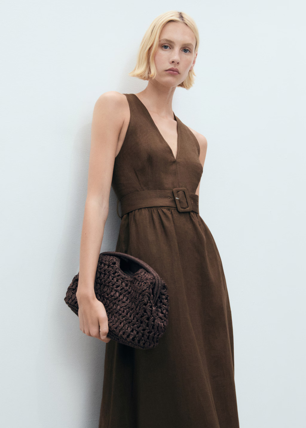 Belt linen dress - Women | MANGO USA | Mango (US/MX/AU)