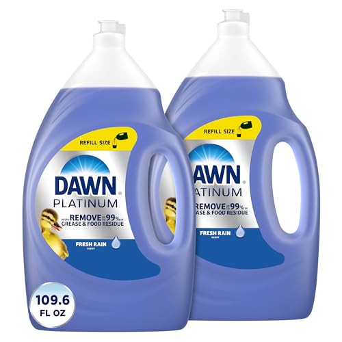 Dawn Platinum Dish Soap Liquid, Dishwashing Liquid, Dish Detergent Liquid, Refreshing Rain Scent, 54.8 fl oz (Pack of 2) | Amazon (US)