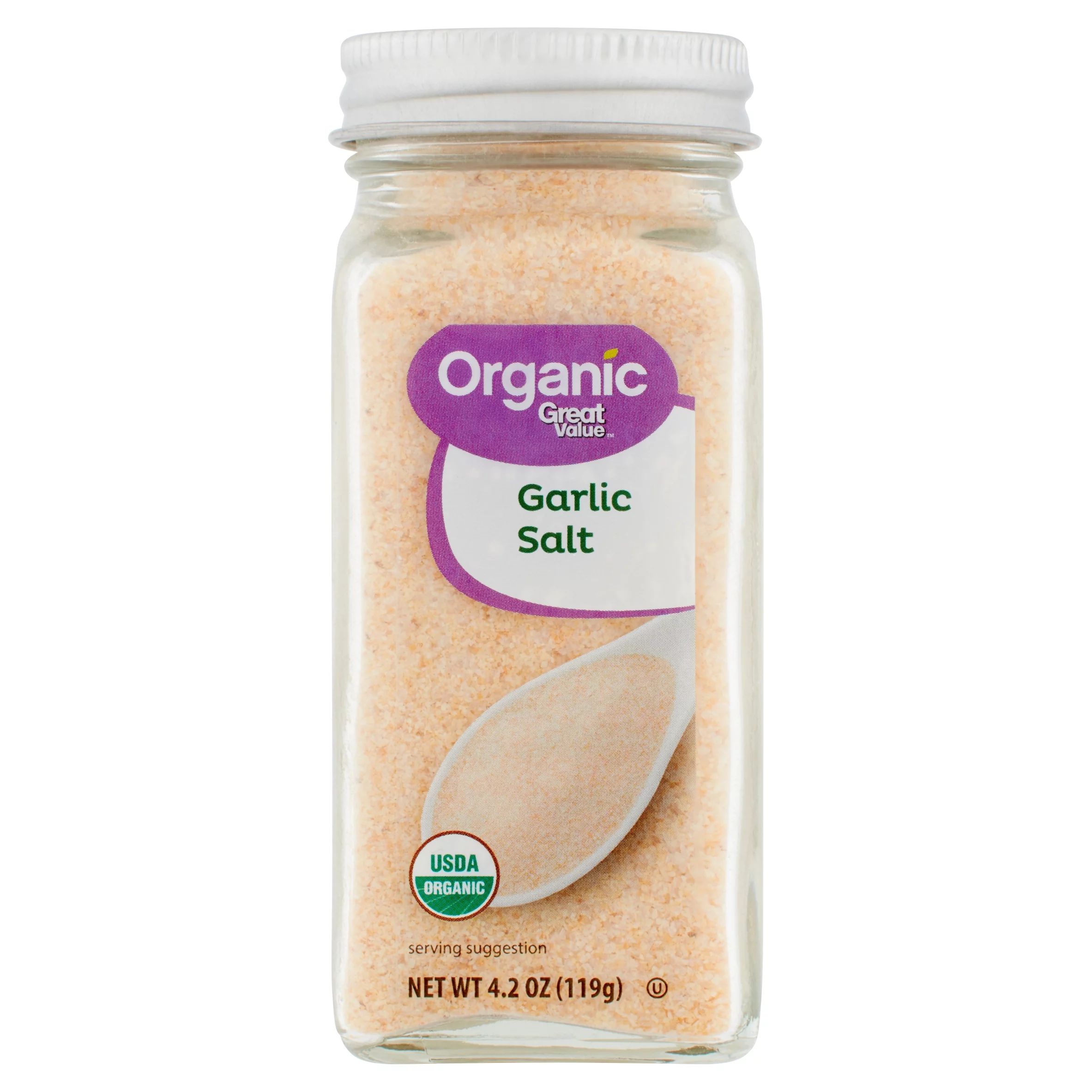 Great Value Organic Garlic Salt, 4.2 oz - Walmart.com | Walmart (US)