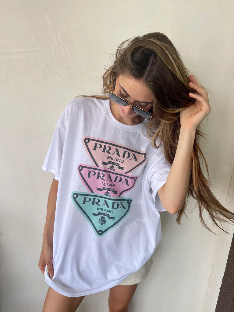 AS SEEN ON WHITNEY RIFE!! “Milano Triangle" Graphic Tee | Glitzy Bella