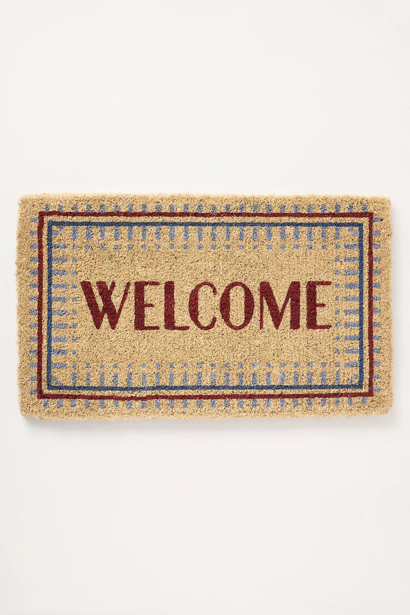 Welcome Border Printed Coir Doormat | Anthropologie (US)