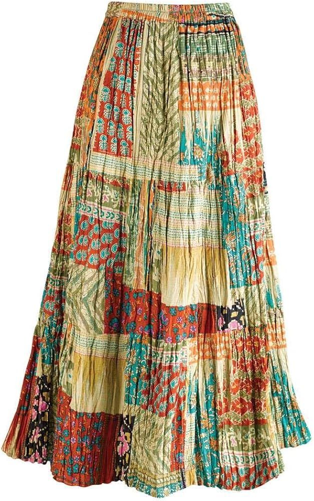 CATALOG CLASSICS Womens Reversible Boho Maxi Skirt - Floral Long Skirt 36" L | Amazon (US)