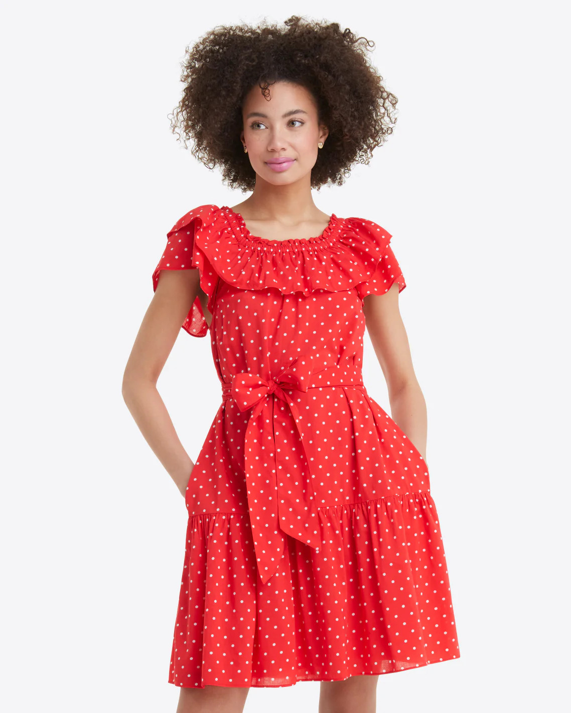 Sawyer Dress in Red Polka Dot | Draper James (US)