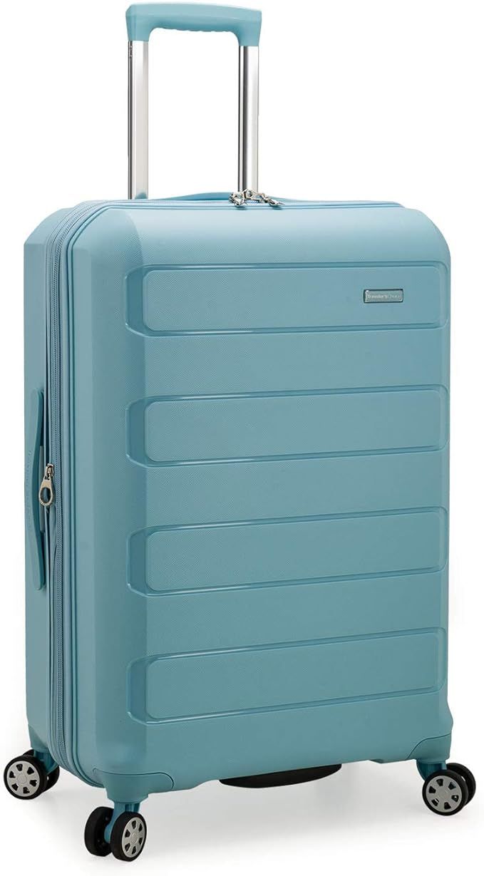 Traveler's Choice Pagosa Indestructible Hardshell Expandable Spinner Luggage, Baby Blue, Checked-... | Amazon (US)