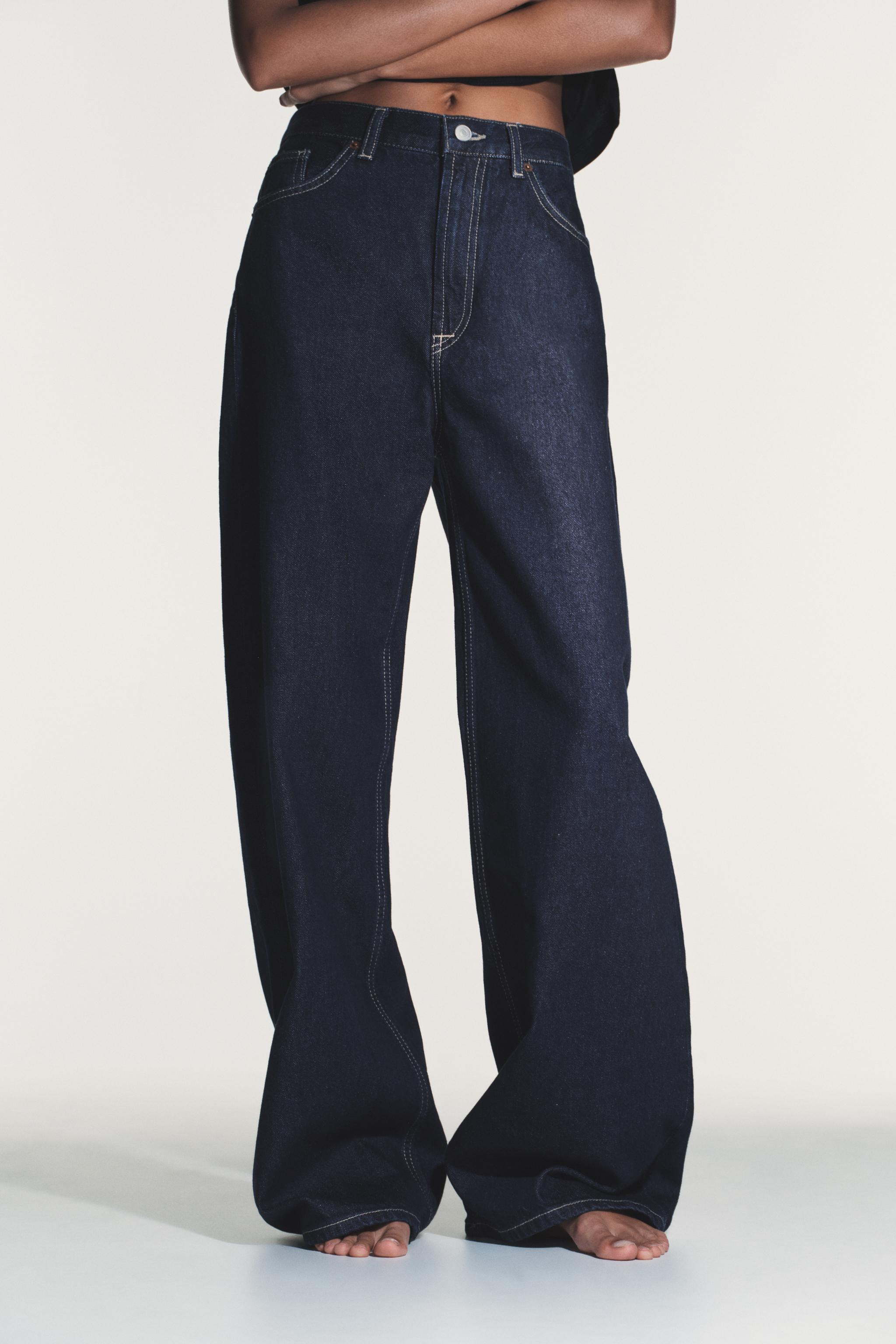 TRF EXTRA WIDE LEG HIGH-WAIST JEANS | Zara US