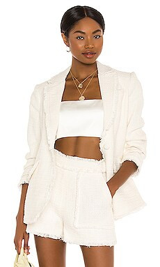 Cinq a Sept Boucle Khloe Blazer in Gardenia from Revolve.com | Revolve Clothing (Global)