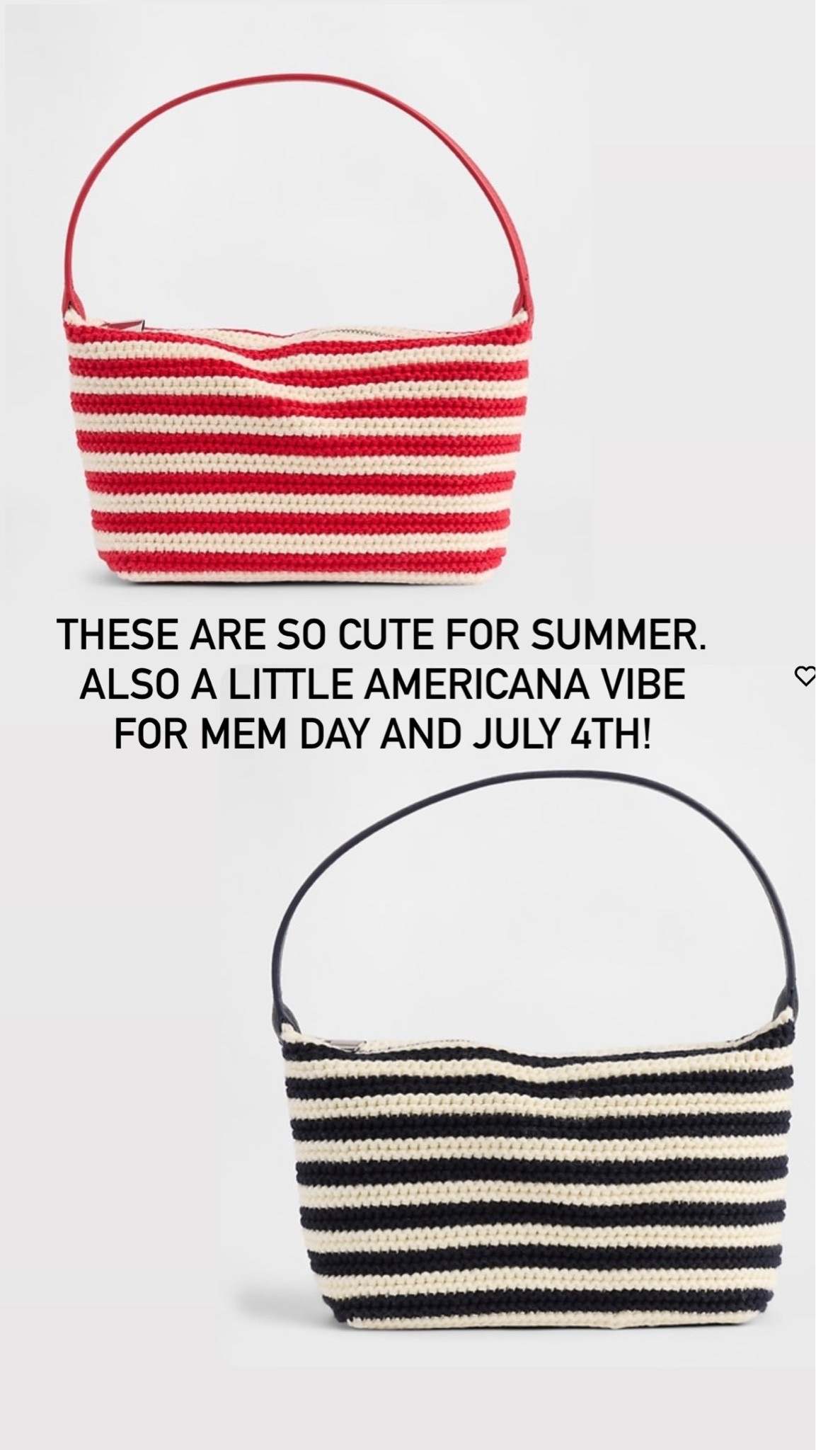 Gap factory summery striped bags!