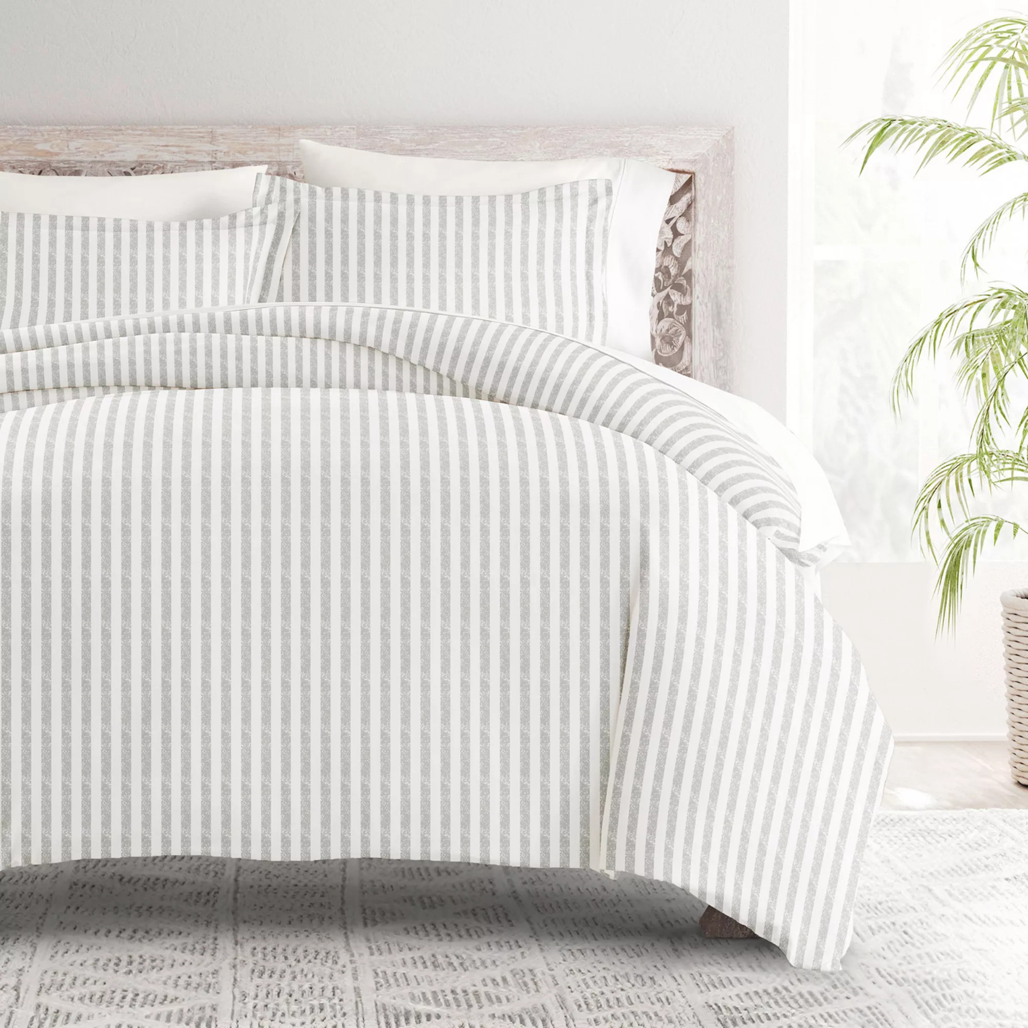 Home Collection Premium Ultra Soft Puffed Rugged Distressed Stripes Duvet Cover Set | Kohl's