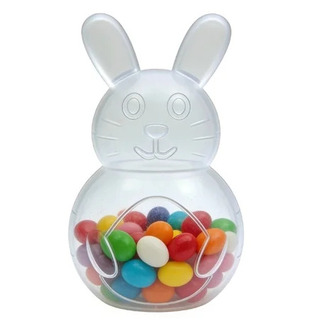 Easter Bunny Containers Plastic, Large Clear Gummy Bunny Container, Bunnys Shaped Candy Holder for Easter, Reusable Gift Box for Candy, Party Favors & Festive Storage(Clear) | Walmart (US)