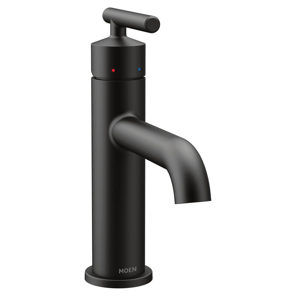 Gibson Single Hole Single-Handle Bathroom Faucet with Drain Assembly in Matte Black | The Home Depot