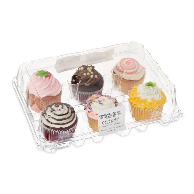Freshness Guaranteed Variety Gourmet Filled Regular Cupcakes, 26 oz, 6 Count | Walmart (US)