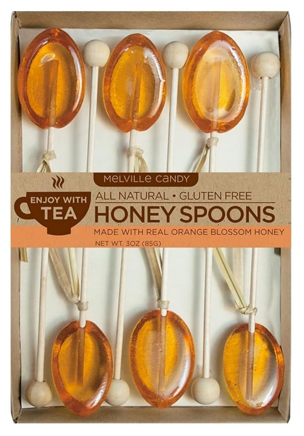 Melville Candy Orange Blossom Honey Spoons [For Tea Lovers] Gluten-Free 6 Count | Amazon (US)