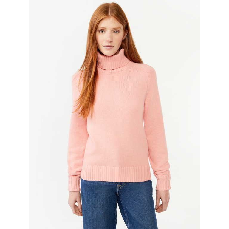 Free Assembly Women's Rib Turtleneck Sweater, Midweight - Walmart.com | Walmart (US)