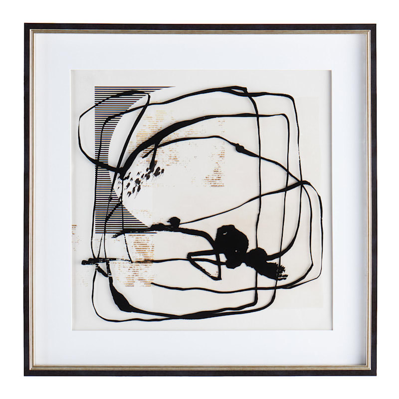 Crosby St. Glass Framed Abstract Print Wall Art, 25" | At Home