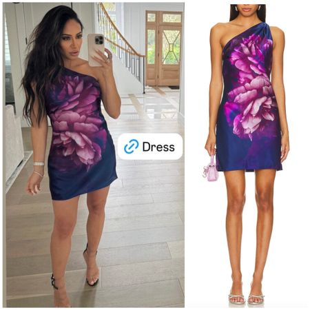Melissa Gorga’s Purple Flower Print Dress is from Envy by MG 📸 = @melissagorga