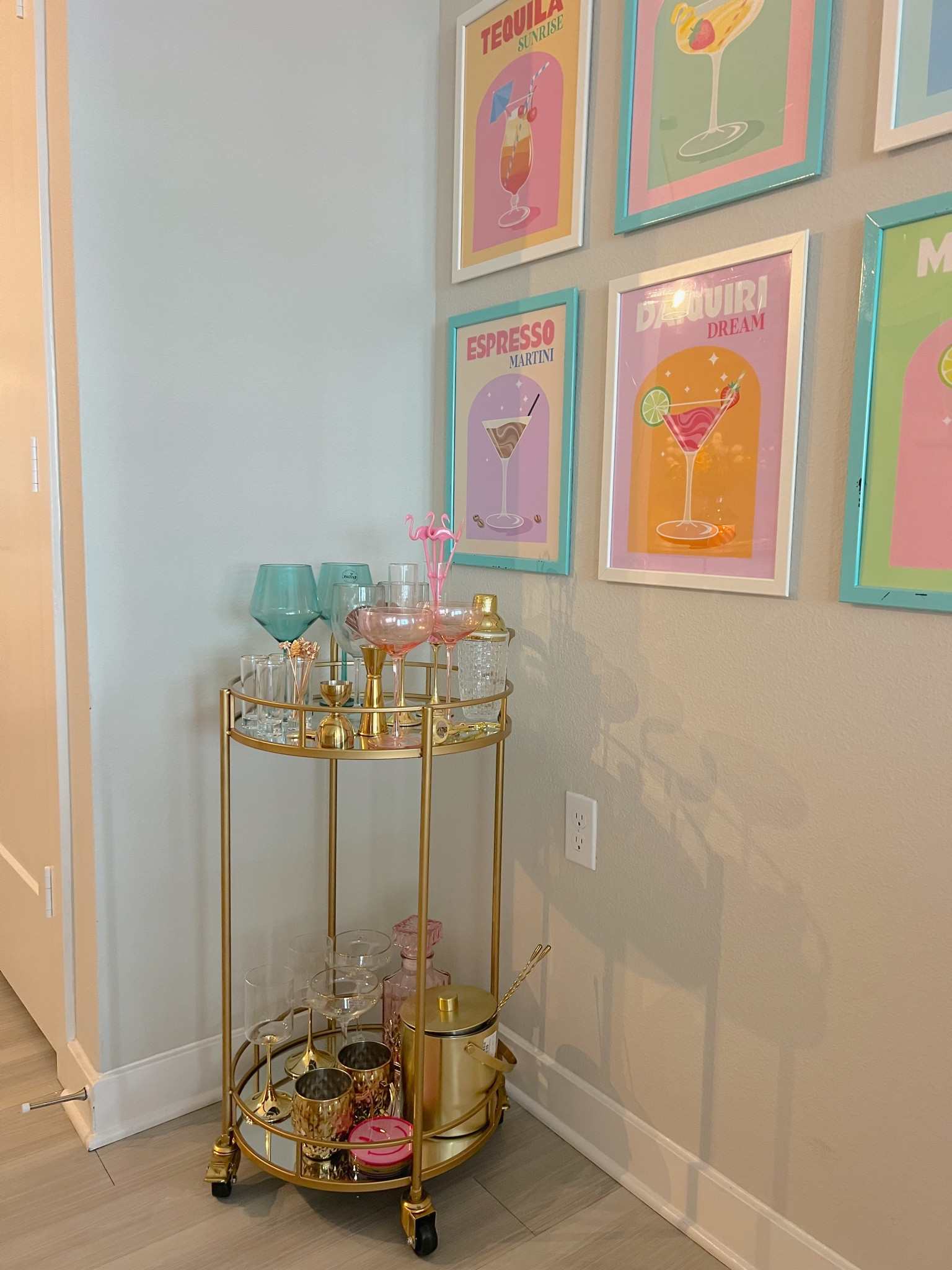 My bar cart corner 💗🏡

#LTKHome