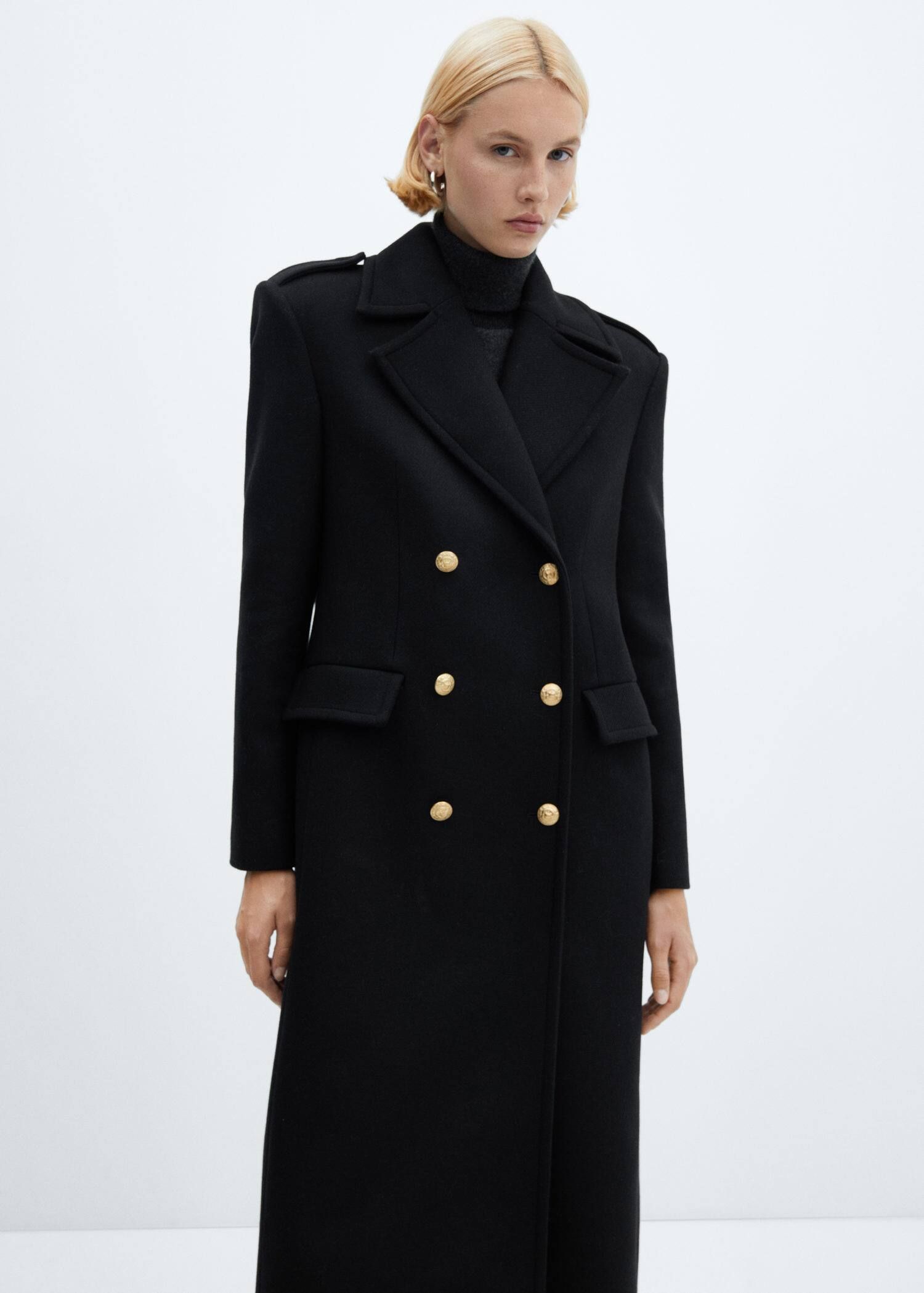 Double-breasted wool coat -  Woman | Mango Canada | Mango Canada