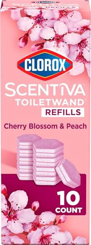 Clorox Scentiva ToiletWand Refills, Cherry Blossom and Peach, 10 Count | Amazon (US)